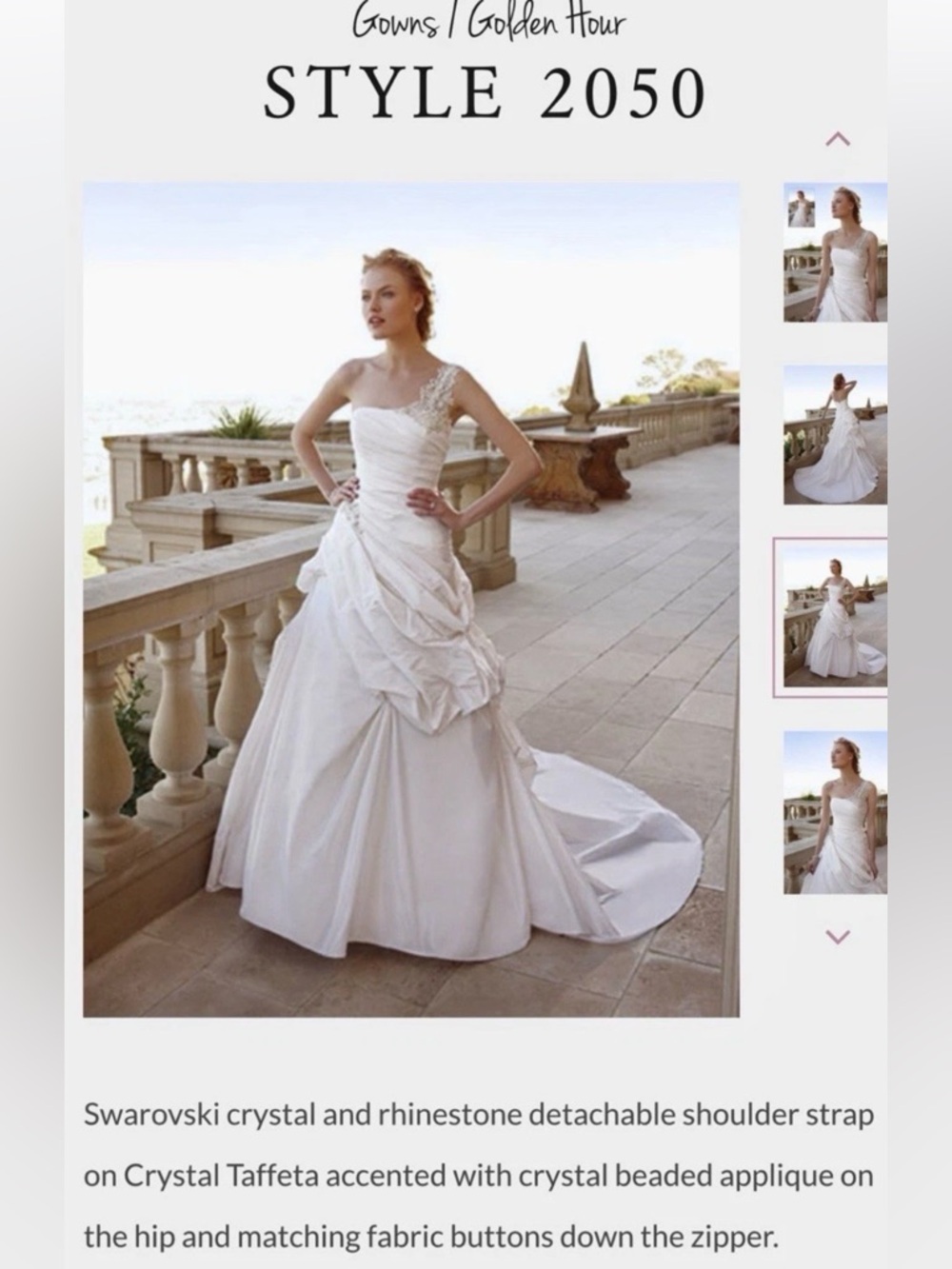 Casablanca Bridal Size 12 ~ Style # 2050 New with Tags- perfection throughout.